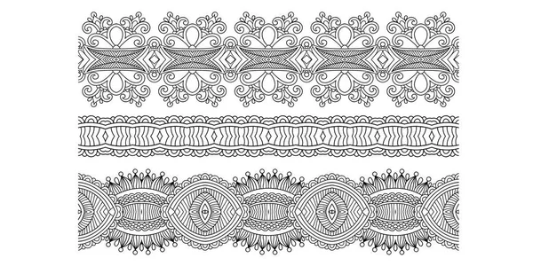 Motif décoratif rayé design, ethnique floral sans couture — Image vectorielle