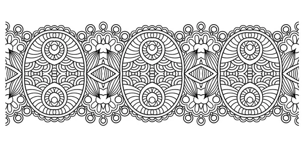 Dekorative kunstvolle Design Streifenmuster, ethnische florale nahtlose — Stockvektor