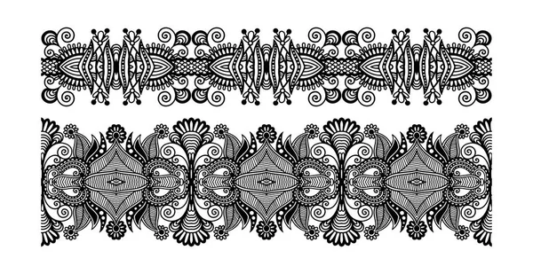 華やかなデザインの装飾的なストライプ パターン、エスニック花柄シームレス — ストックベクタ
