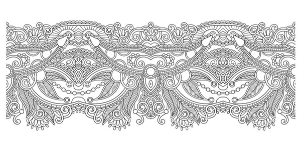 Decoratieve etnische stripe patroon, Indiase paisley ontwerp — Stockvector