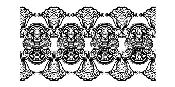 Decorative ethnic stripe pattern, indian paisley design — Stock Vector