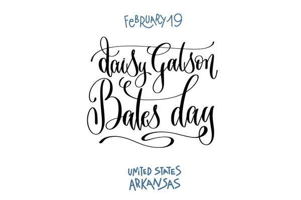 19 februari - Daisy Gatson Bates dag - Verenigde Staten-Arkansas — Stockvector