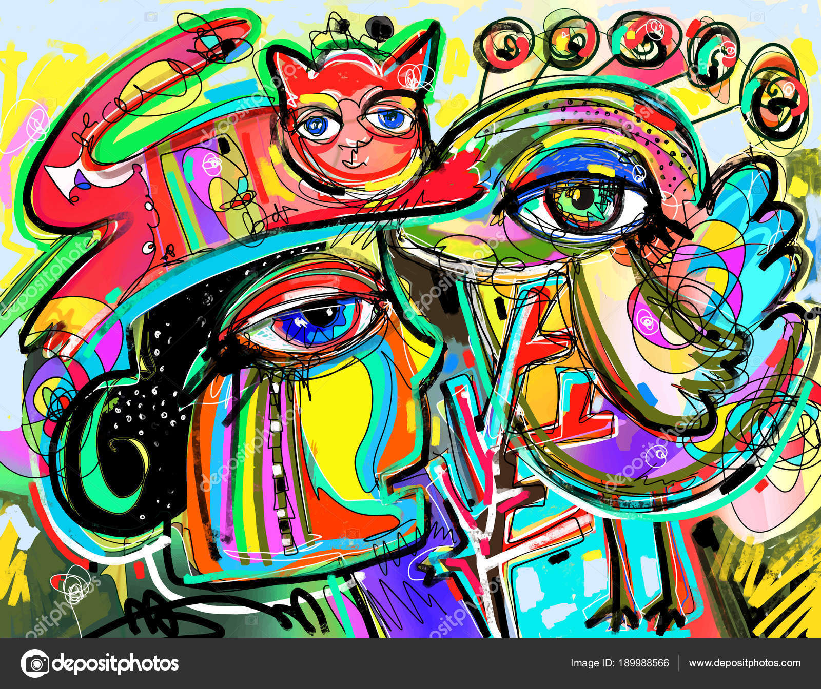 Digital art cat