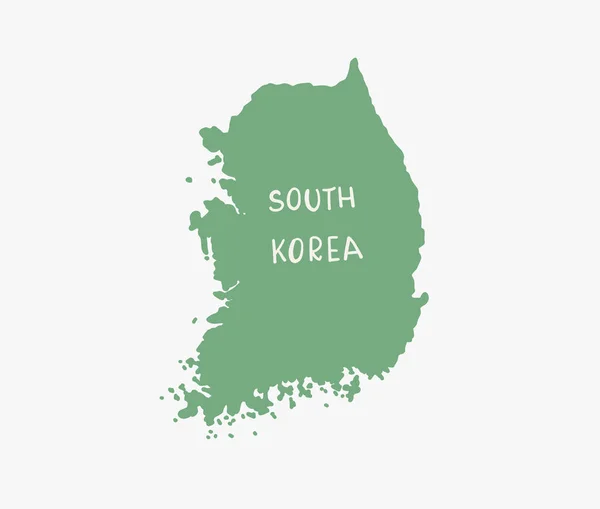 Векторна ілюстрація мапи Південної Кореї — стоковий вектор