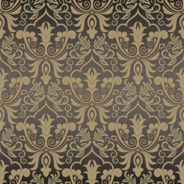 Arkaplan veya duvar kağıdı tasarımı için kusursuz damaske deseni