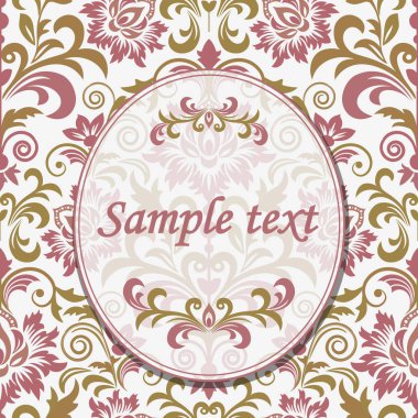 Vintage davetiyeli yuvarlak süsleme