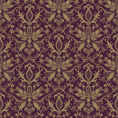 Dikişsiz Şam desen. Vintage klasik arka plan