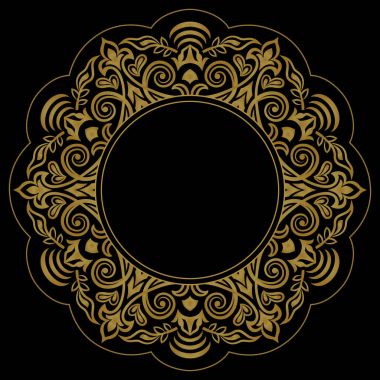 Dekoratif çizgi sanat çerçeve için tasarım şablonu