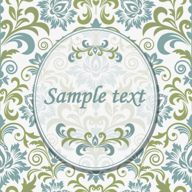 Vintage davetiyeli yuvarlak süsleme