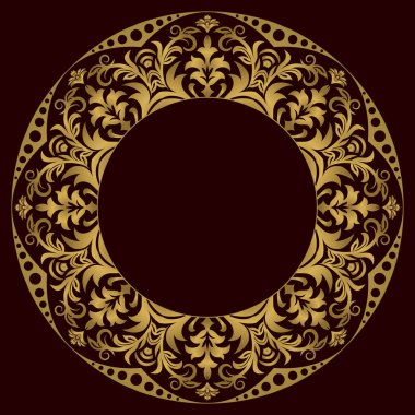 Dekoratif çizgi sanat çerçeve için tasarım şablonu