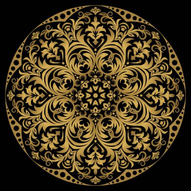 Oryantal vektör desen Arabesk ve çiçek öğeleri