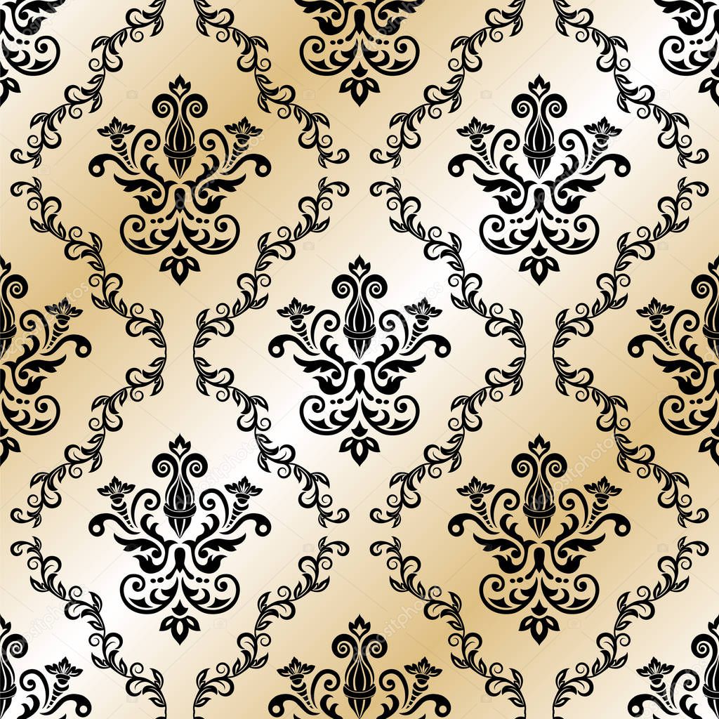 Seamless background in the style of Damascus