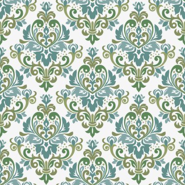 Vektör sorunsuz sınır Victoria tarzı içinde. Sorunsuz oryantal pat