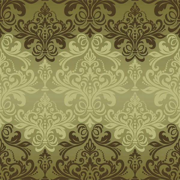 ダマスク織のベクトルのシームレスなパターンの背景。クラシックなビンテージ パット — ストックベクタ
