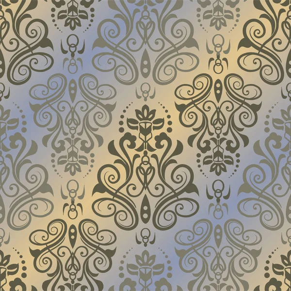 Seamless Damask Wallpaper. Seamless oriental pattern. — Stock Vector