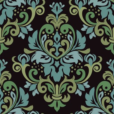 Vektör sorunsuz sınır Victoria tarzı içinde. Sorunsuz oryantal pat