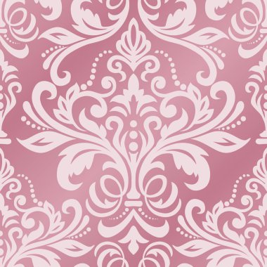 Sorunsuz arka plan Barok tarzında pembe renk. Damas