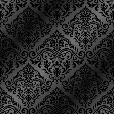 Damasko vektör desen. Sorunsuz duvar kağıdı veya arka plan 