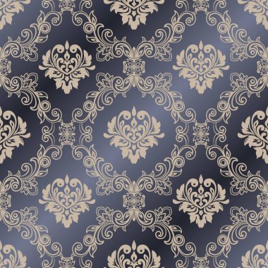 Arka plan veya duvar kağıdı tasarımı için dikişsiz Şam desen. Vect