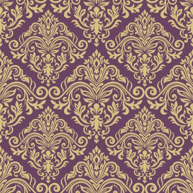 Arka plan veya duvar kağıdı tasarımı için dikişsiz Şam desen. Vect