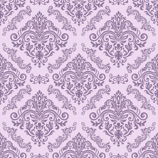 Vector vintage floral seamless pattern element. Vector damask se — Stock Vector