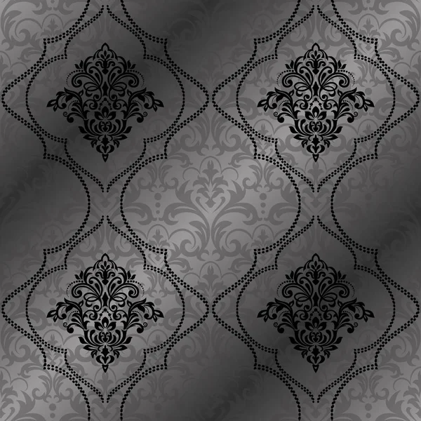 Vector vintage floral elemento de patrón sin costura. Damasco vectorial se — Archivo Imágenes Vectoriales