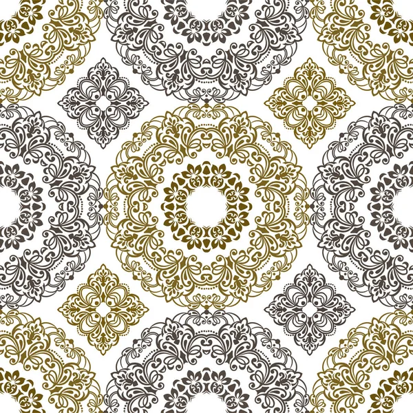 Vintage ornamental template with pattern — Stock Vector