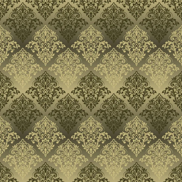 Vector damast naadloze patroon achtergrond. Klassieke vintage patte — Stockvector