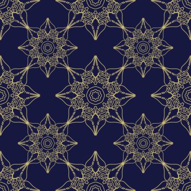 Vektör damasko Dikişsiz desen arka plan. Klasik vintage esen