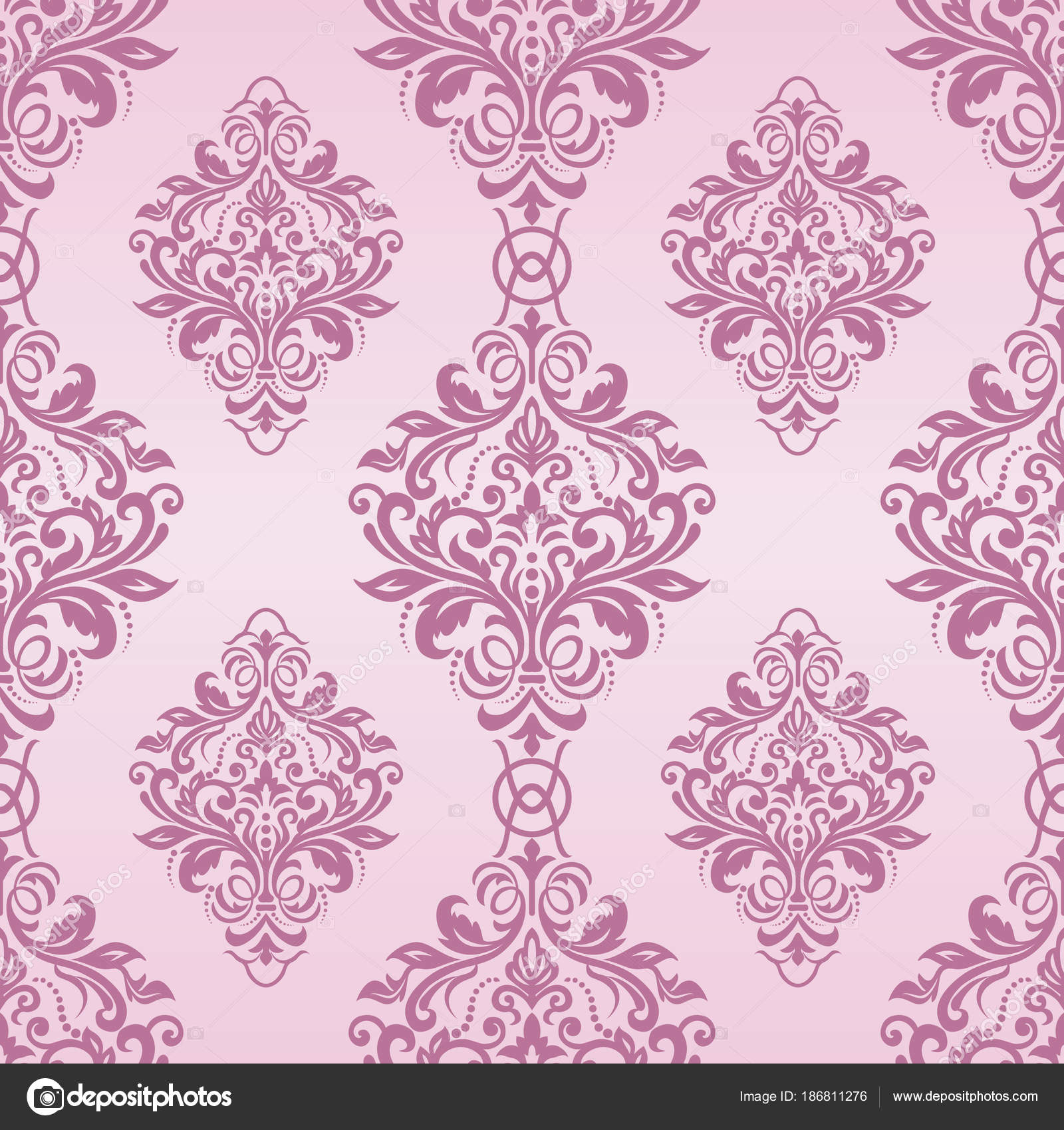 Pink seamless wallpaper pattern. Classic vintage pattern. Damask Stock  Vector Image by ©Katia25 #186811276