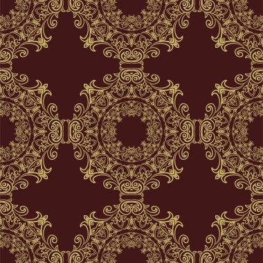 Sorunsuz vektör arka plan. Pat ile Vintage süs şablonu