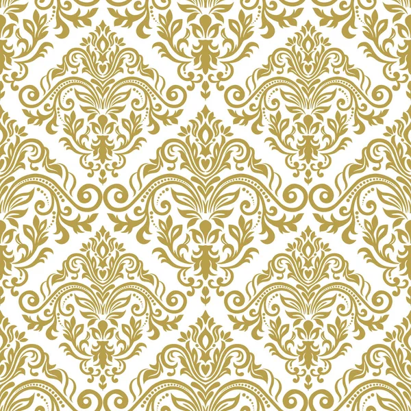 Damasko süsleme ile Seamless modeli. Vektör vintage çiçek deniz