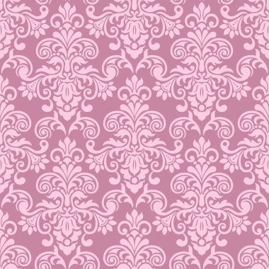 pembe sorunsuz duvar kağıdı deseni. Damasko duvar kağıdı. Klasik vinta