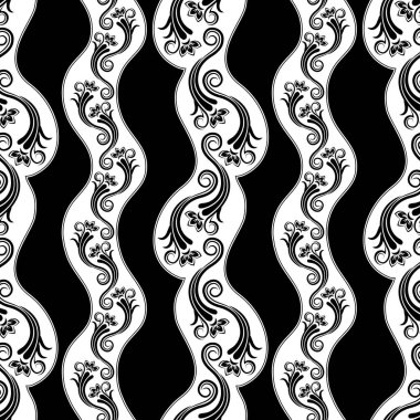 Barok Seamless modeli. Ornamen ile soyut seamless modeli