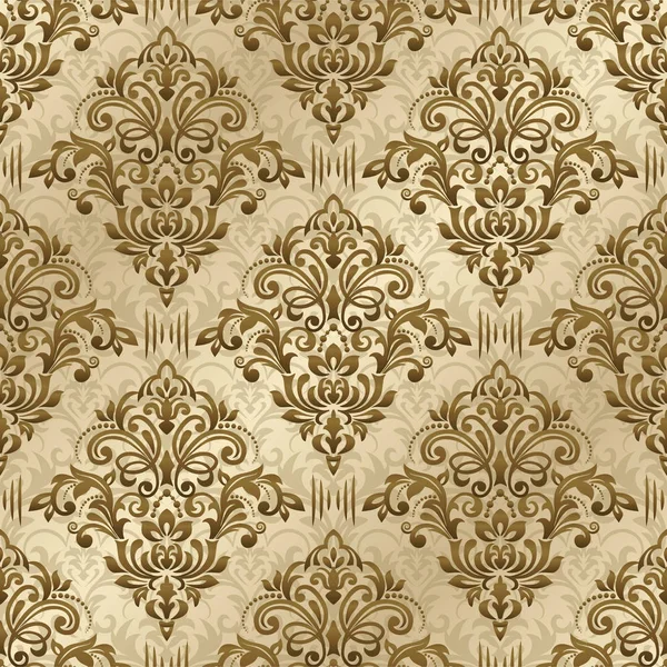 Seamless damask pattern for background or wallpaper design. Dama — Stock Vector