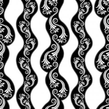 Barok Seamless modeli. Ornamen ile soyut seamless modeli