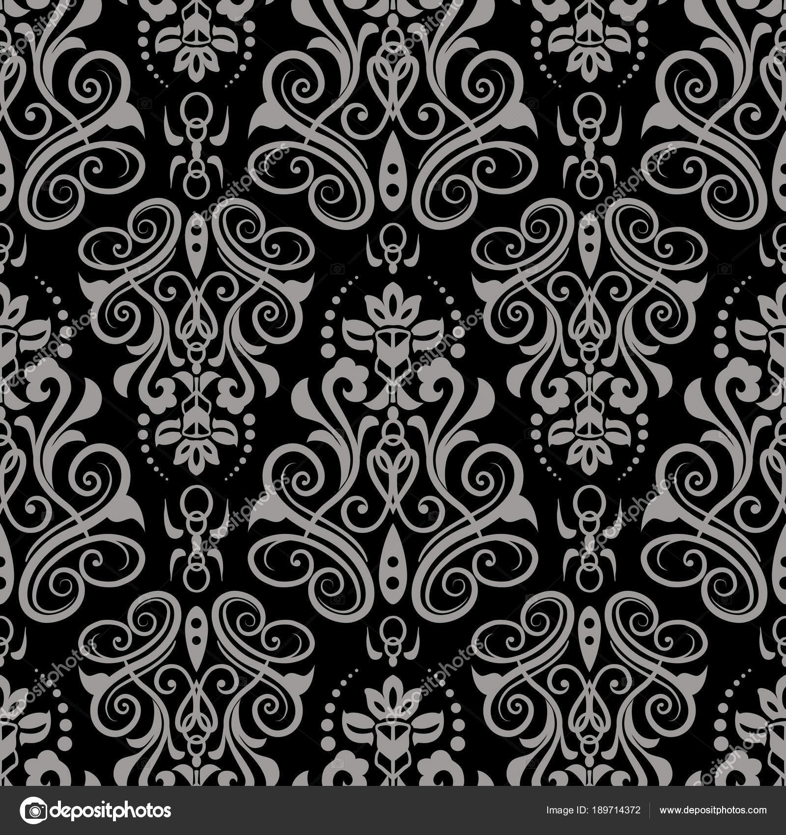 Damask Vector Pattern Seamless Vintage Wallpaper Or Background Vector Image By C Katia25 Vector Stock