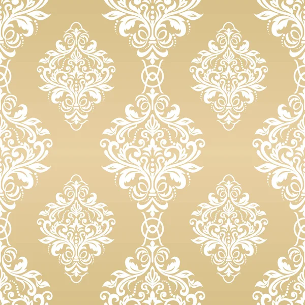 Padrão sem costura com ornamento damasco. Vector vintage floral mar —  Vetores de Stock