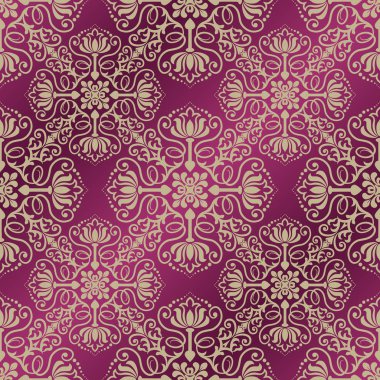 Vintage seamless modeli. Damasko duvar kağıdı