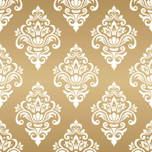 Damasko süsleme ile Seamless modeli. Vektör vintage çiçek deniz