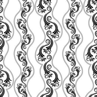 Süsleme ile soyut seamless modeli. Barok sorunsuz bilmece