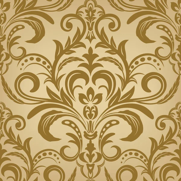 Naadloze damast patroon voor de achtergrond of wallpaper ontwerp. Dama — Stockvector