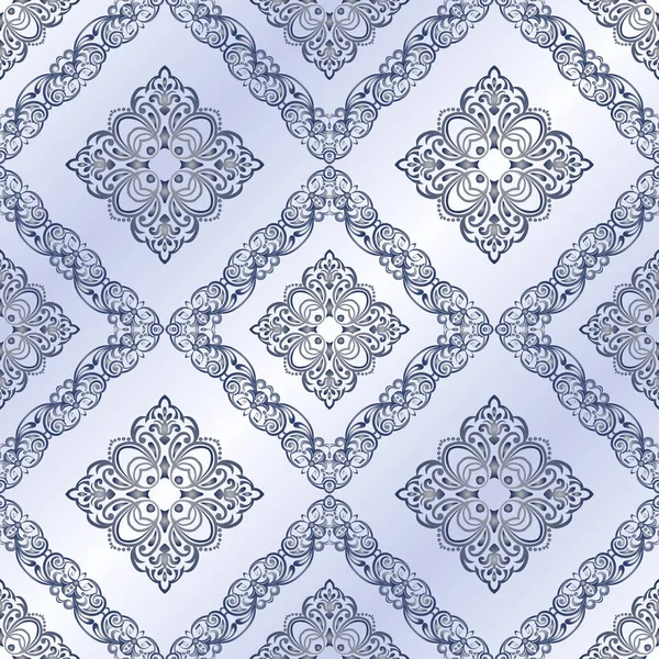 Nahtlose Vintage schwarze Tapete. Ornament Hintergrund — Stockvektor