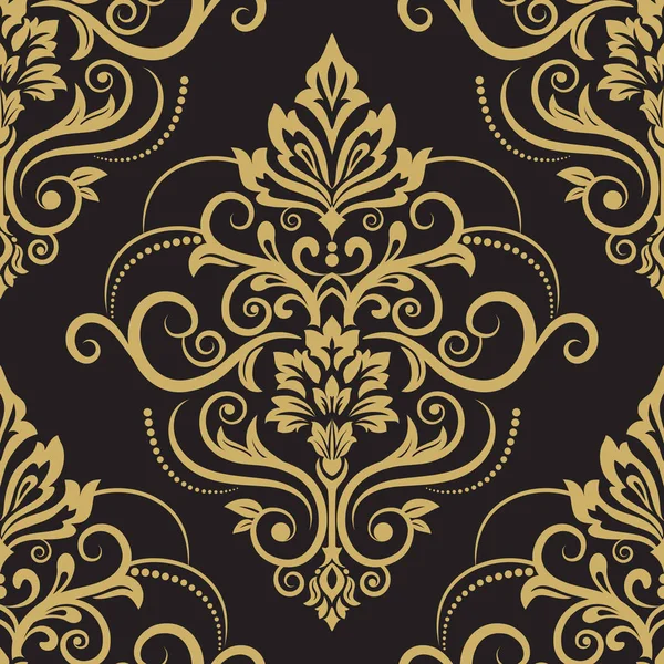 Vector vintage floral elemento de patrón sin costura. Damasco vectorial se — Vector de stock