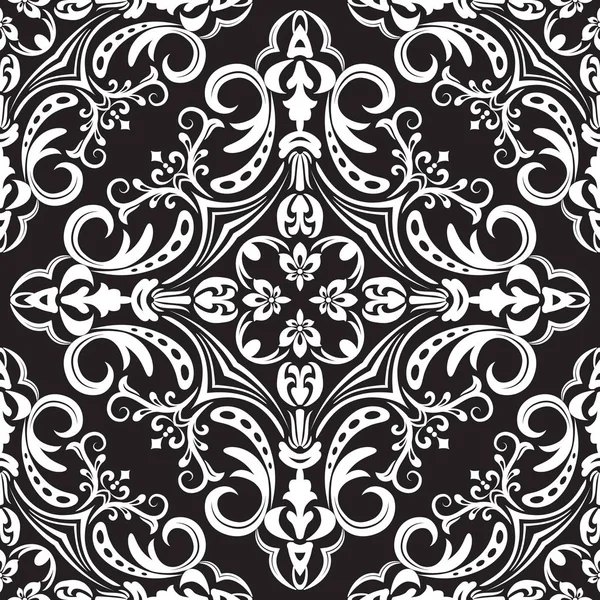 Vector damask seamless pattern background. Classic vintage patte — Stock Vector