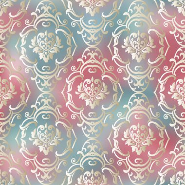 Vektör. Dikişsiz şam deseni. Kumaş swatch. Hint, İslam, A