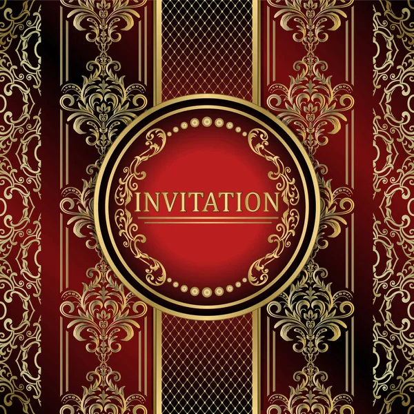 Eleganta inbjudningskort. Vektorillustration. Islam, turkisk, indisk, arabisk. — Stock vektor