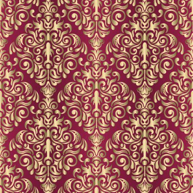 Şam, tasarım için kusursuz desen. Vektör İllüstrasyonu