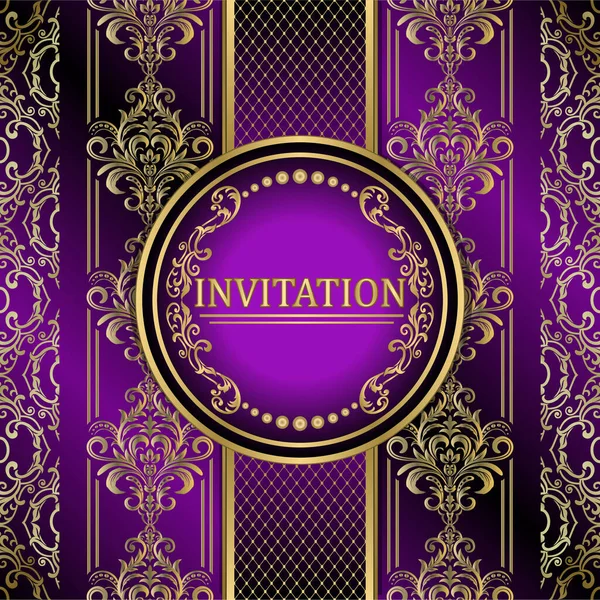 Elegant Invitation Cards Vector Illustration — Stock Vector
