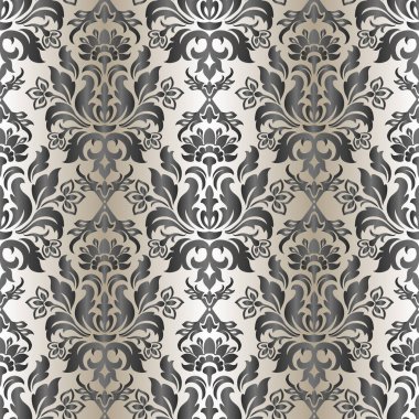 Sorunsuz damasko duvar kağıdı. Dikişsiz oryantal desen.